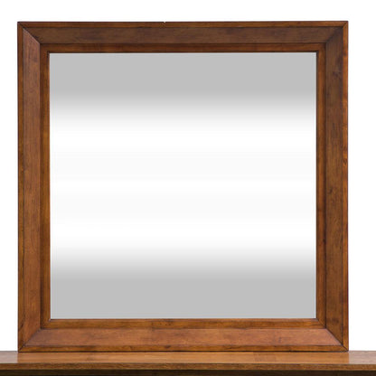 Grandpas Cabin Mirror in Aged Oak