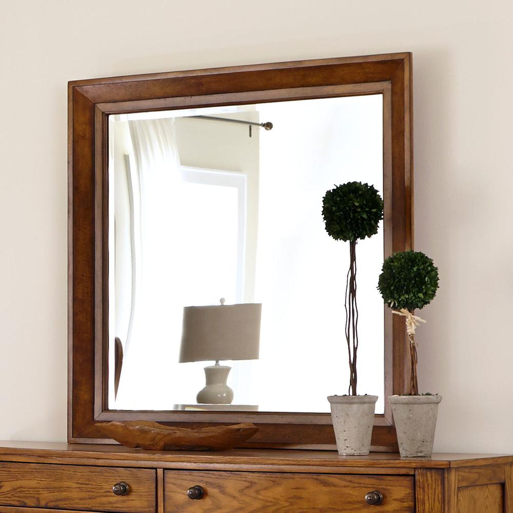 Grandpas Cabin Mirror in Aged Oak