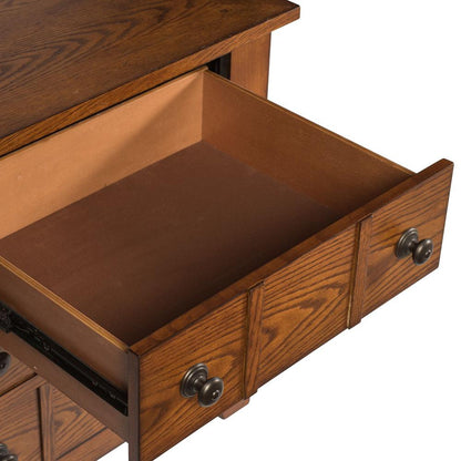 Grandpas Cabin Night Stand in Aged Oak