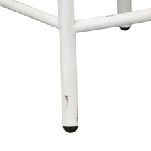 Vintage Series X Back Counter Chair - Antique White in Distressed Metal