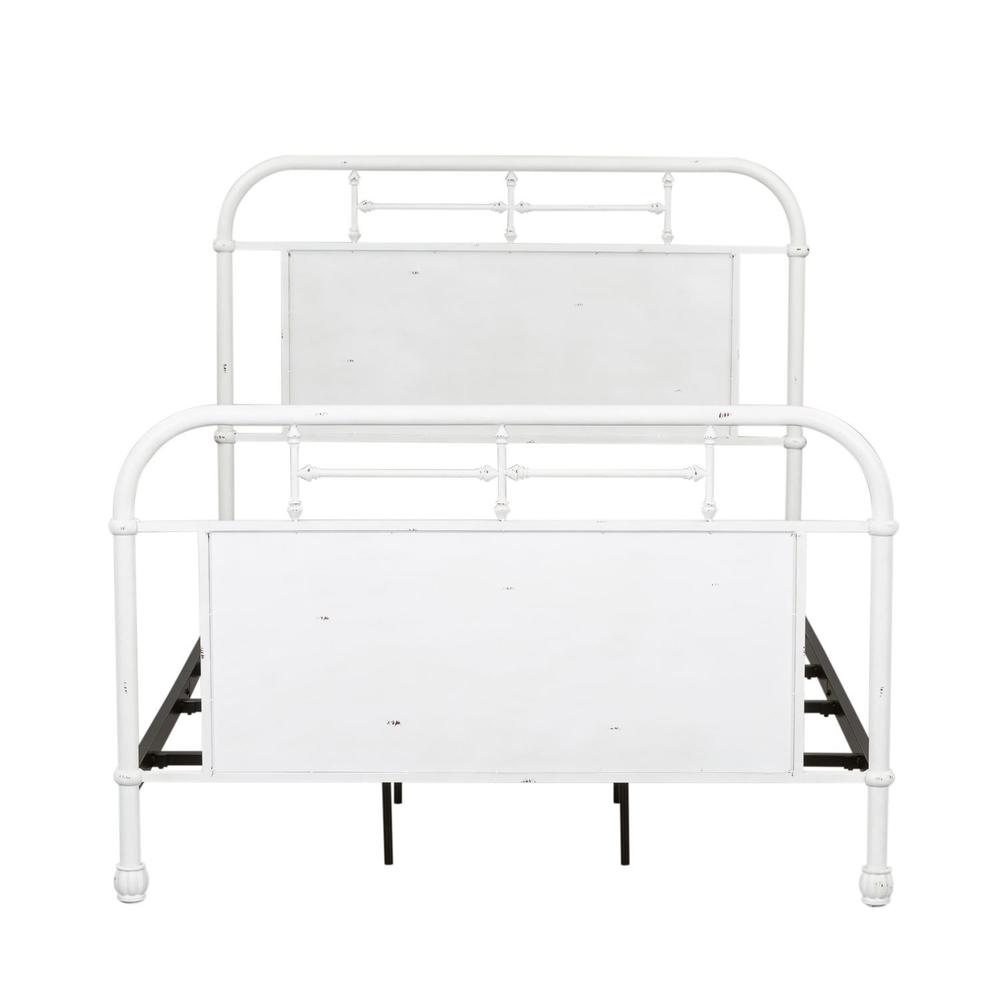 Vintage Series Twin Metal Bed - Antique White in Distressed Metal