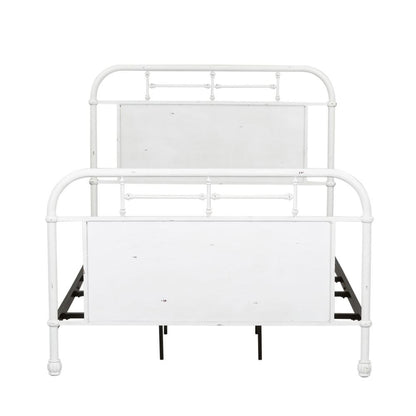 Vintage Series Twin Metal Bed - Antique White in Distressed Metal