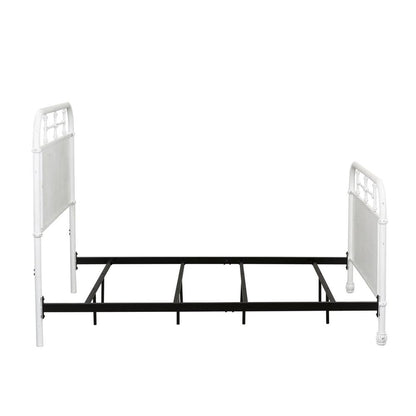Vintage Series Twin Metal Bed - Antique White in Distressed Metal