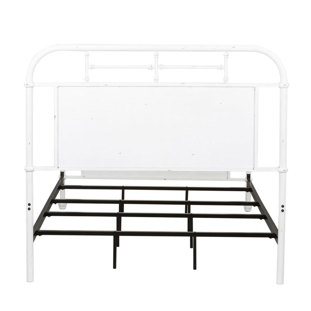 Vintage Series Twin Metal Bed - Antique White in Distressed Metal