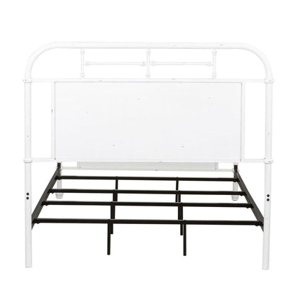 Vintage Series Twin Metal Bed - Antique White in Distressed Metal