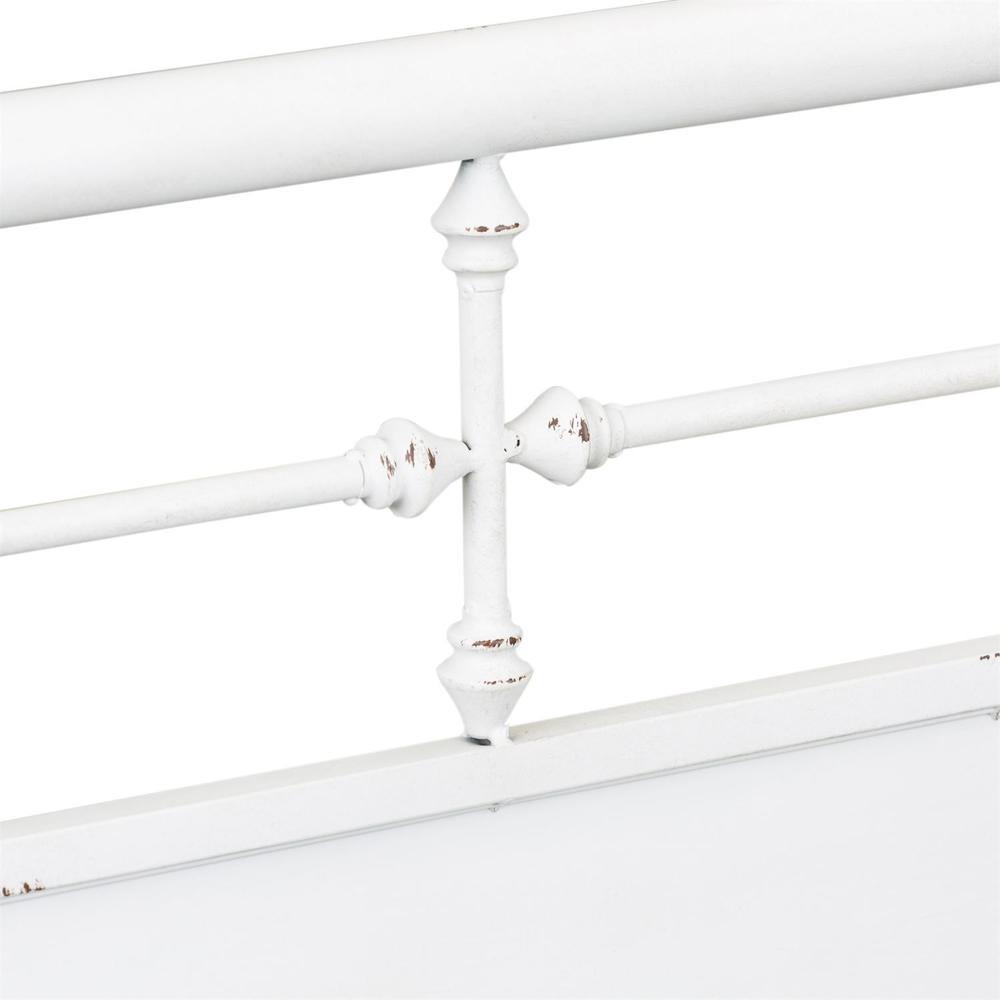 Vintage Series Twin Metal Bed - Antique White in Distressed Metal