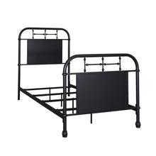 Vintage Series Twin Metal Bed - Black in Distressed Metal