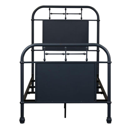 Vintage Series Twin Metal Bed - Navy in Distressed Metal
