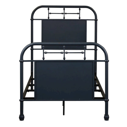 Vintage Series Twin Metal Bed - Navy in Distressed Metal