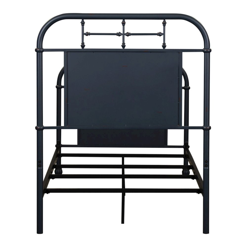 Vintage Series Twin Metal Bed - Navy in Distressed Metal