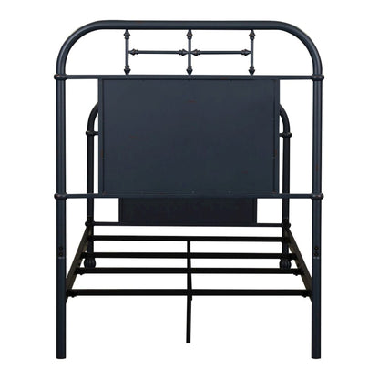 Vintage Series Twin Metal Bed - Navy in Distressed Metal