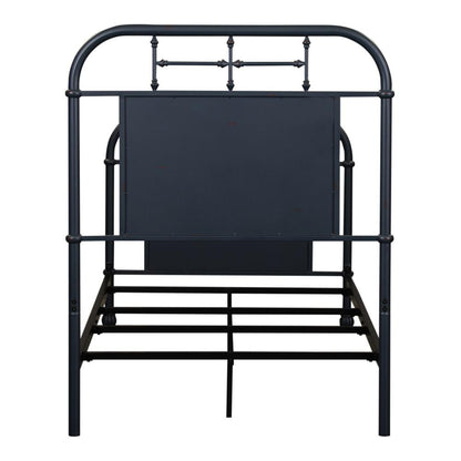 Vintage Series Twin Metal Bed - Navy in Distressed Metal