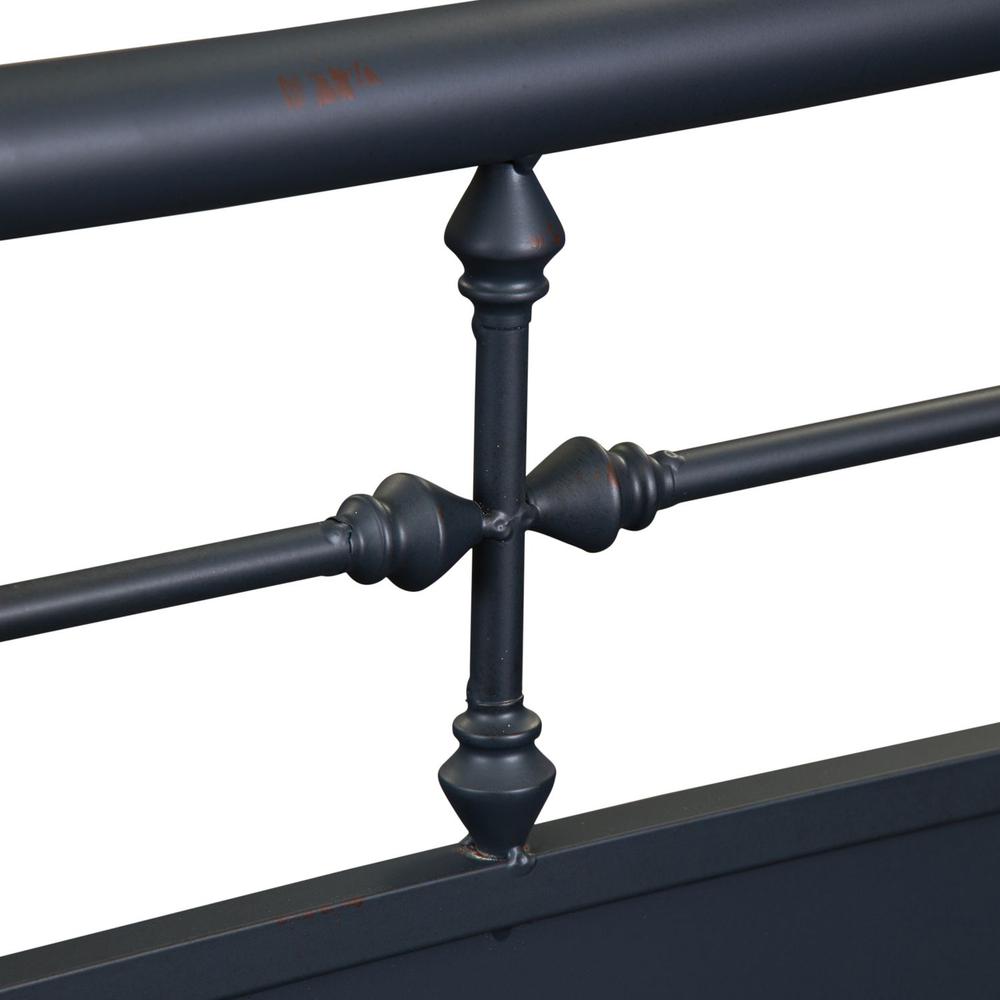 Vintage Series Twin Metal Bed - Navy in Distressed Metal