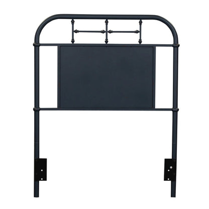 Vintage Series Twin Metal Headboard - Navy in Distressed Metal