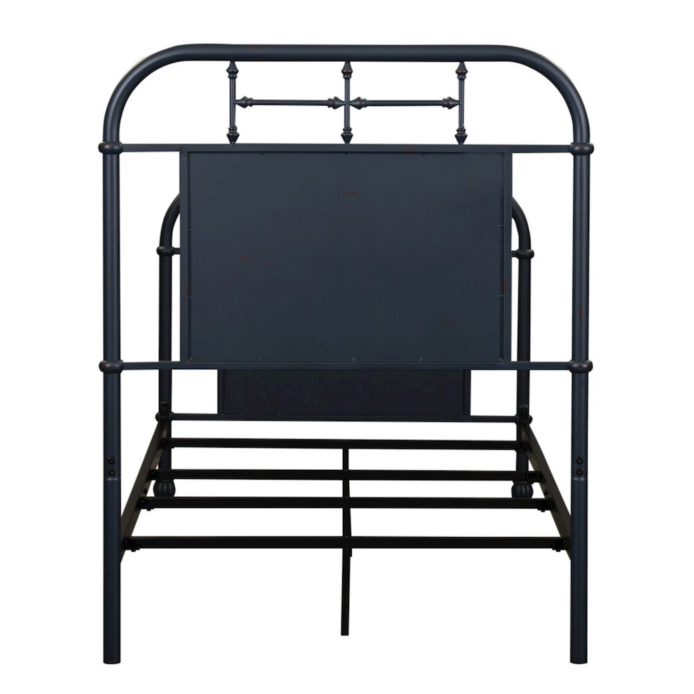 Vintage Series Twin Metal Headboard - Navy in Distressed Metal