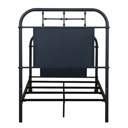 Vintage Series Twin Metal Headboard - Navy in Distressed Metal