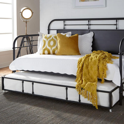 Vintage Series Twin Metal Trundle - Black in Distressed Metal