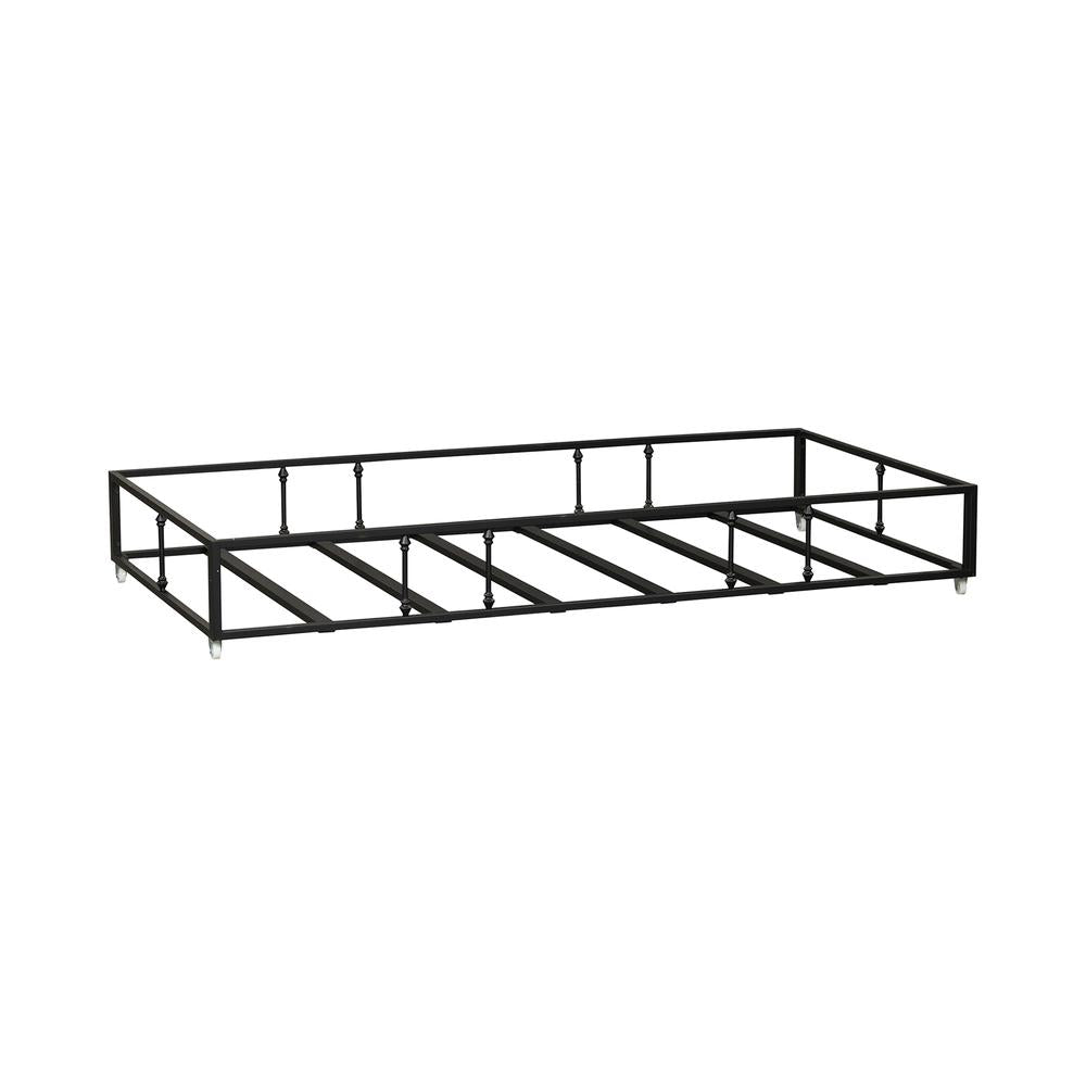 Vintage Series Twin Metal Trundle - Black in Distressed Metal
