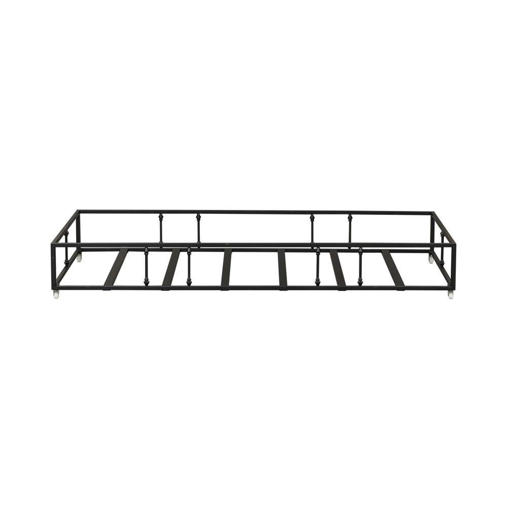 Vintage Series Twin Metal Trundle - Black in Distressed Metal