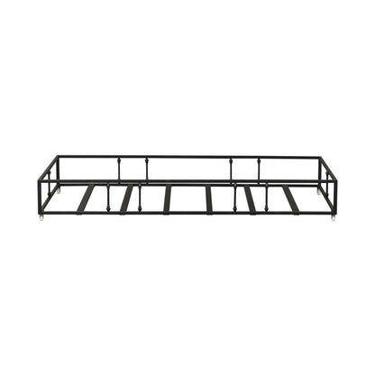 Vintage Series Twin Metal Trundle - Black in Distressed Metal