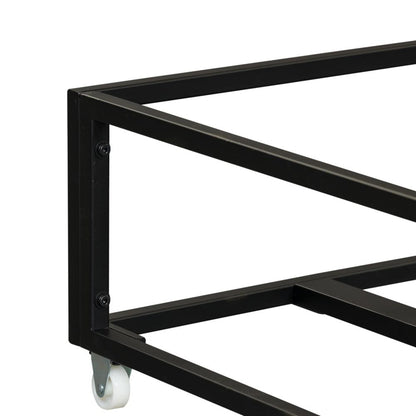 Vintage Series Twin Metal Trundle - Black in Distressed Metal