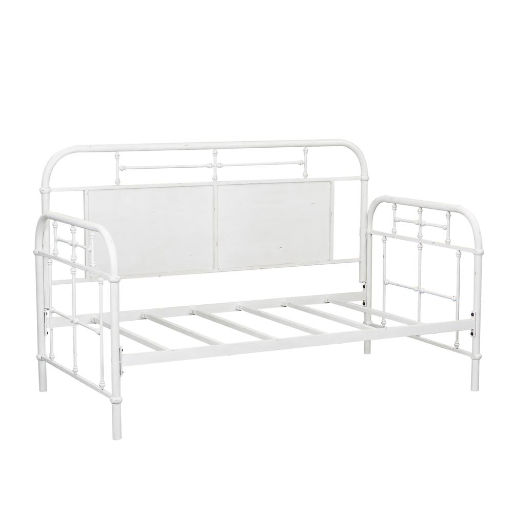 Vintage Series Twin Metal Day Bed - Antique White in Distressed Metal