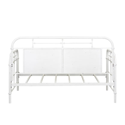 Vintage Series Twin Metal Day Bed - Antique White in Distressed Metal