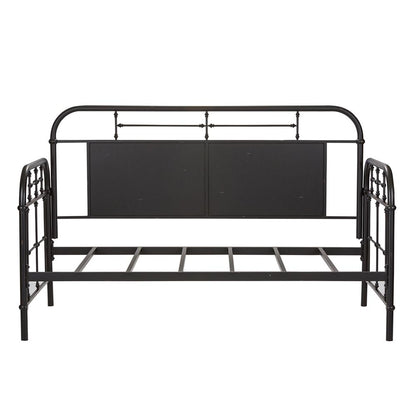 Vintage Series Twin Metal Day Bed - Black in Distressed Metal