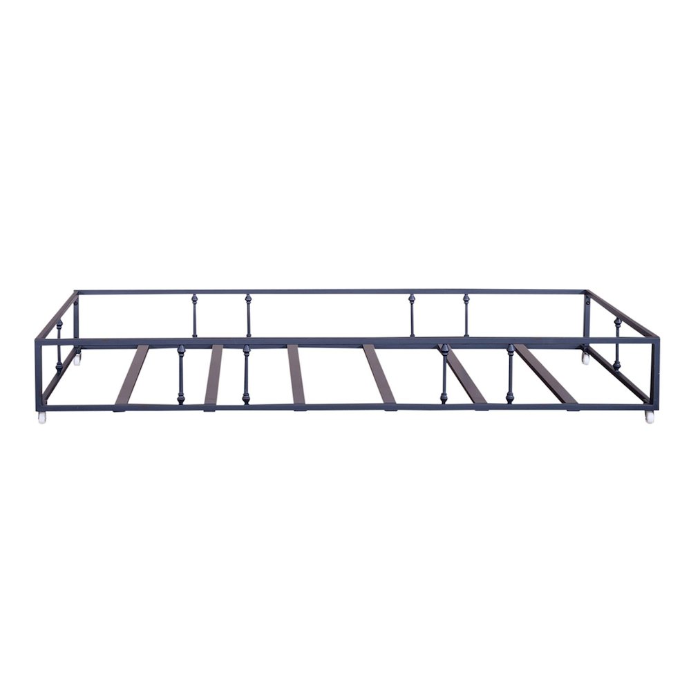 Vintage Series Twin Metal Trundle with Casters - Navy Distressed Metal