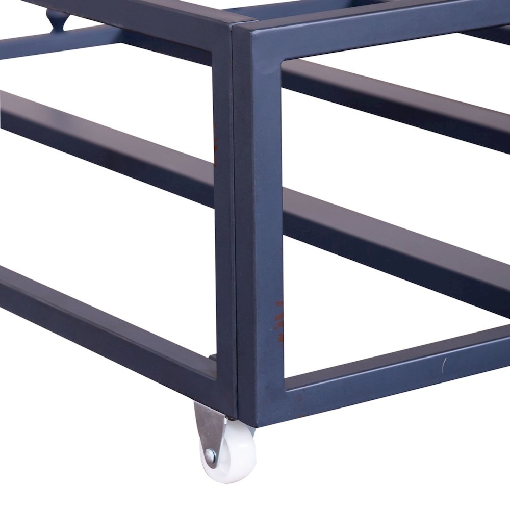 Vintage Series Twin Metal Trundle with Casters - Navy Distressed Metal