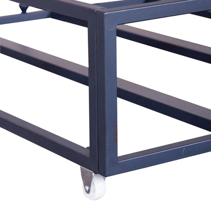 Vintage Series Twin Metal Trundle with Casters - Navy Distressed Metal