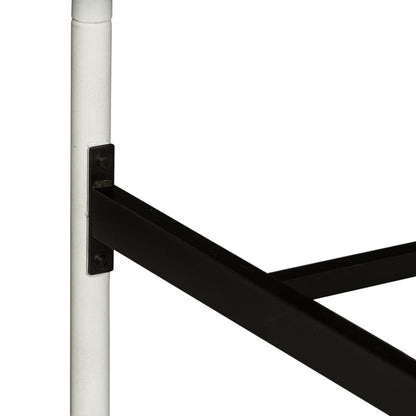 Vintage Series Queen Metal Bed - Antique White in Distressed Metal