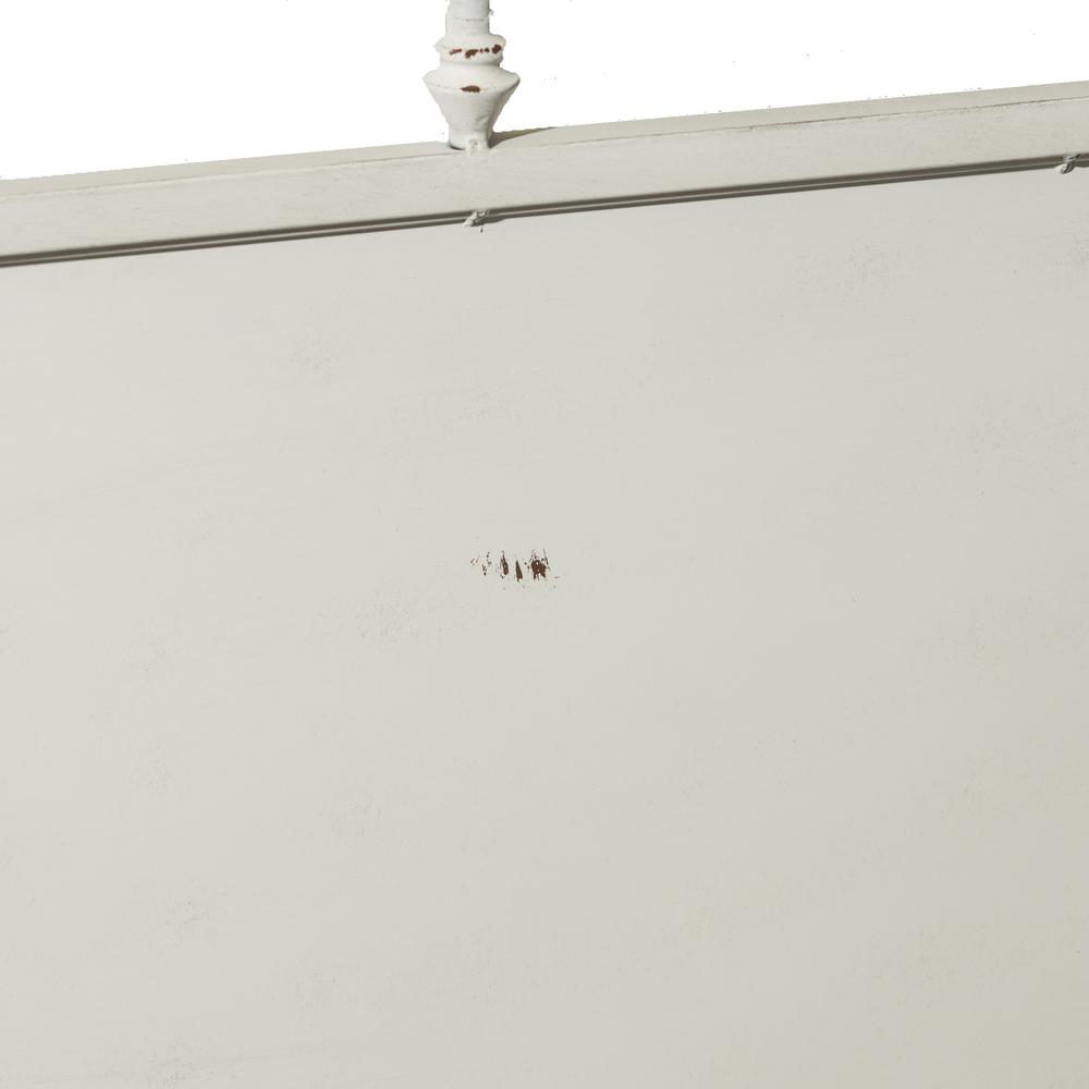 Vintage Series King Metal Bed - Antique White in Distressed Metal