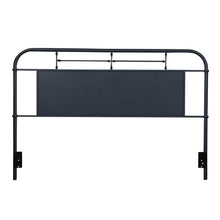 Vintage Series King Metal Headboard - Navy in Distressed Metal