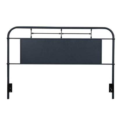 Vintage Series King Metal Headboard - Navy in Distressed Metal
