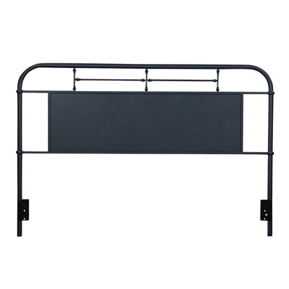 Vintage Series King Metal Headboard - Navy in Distressed Metal