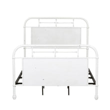 Vintage Series Full Metal Bed - Antique White in Distressed Metal