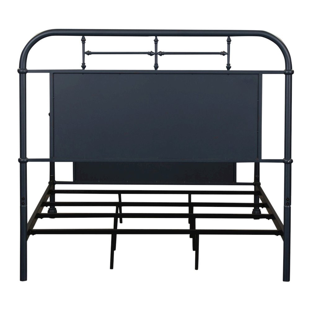 Vintage Series Youth Bedroom Full Metal Bed Frame - Navy Distressed Metal