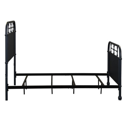 Vintage Series Full Metal Bed - Navy in Distressed Metal
