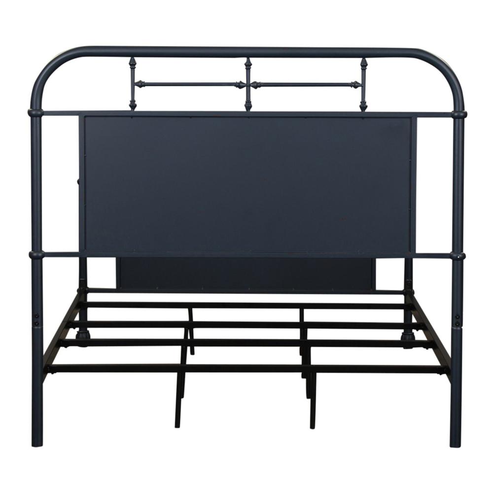 Vintage Series Full Metal Bed - Navy in Distressed Metal