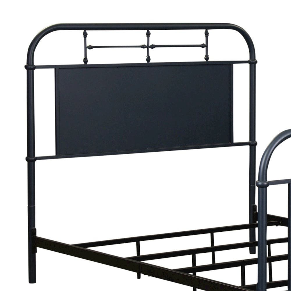 Vintage Series Full Metal Headboard - Navy in Distressed Metal
