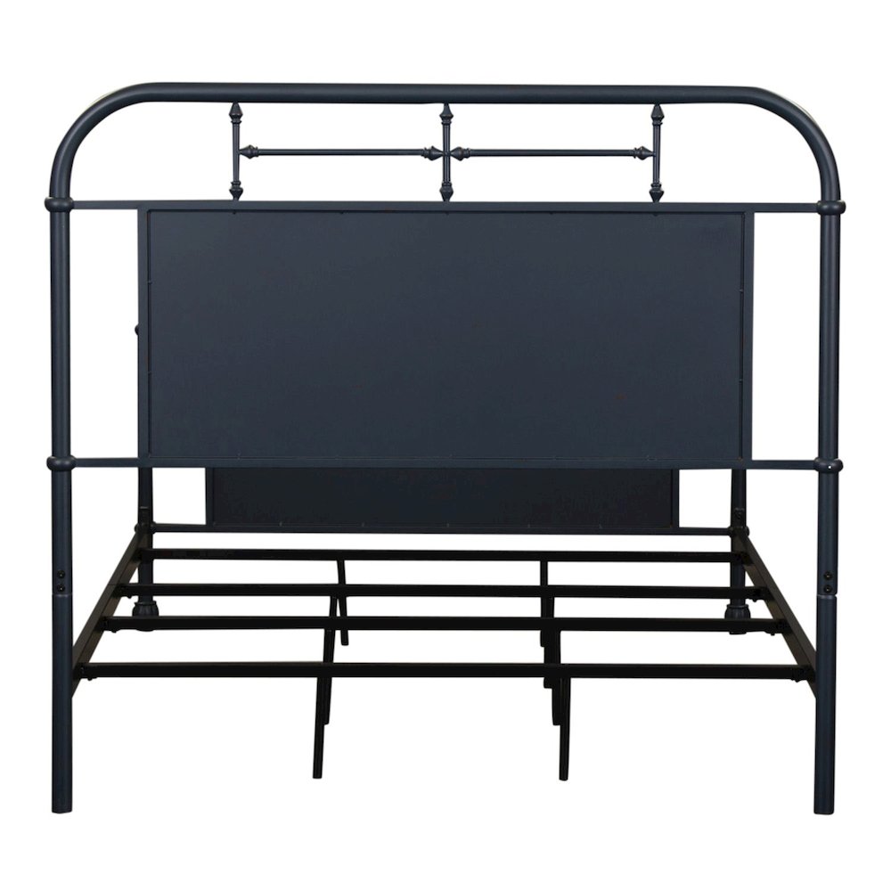 Vintage Series Full Metal Headboard - Navy in Distressed Metal