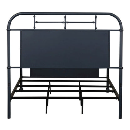 Vintage Series Full Metal Headboard - Navy in Distressed Metal