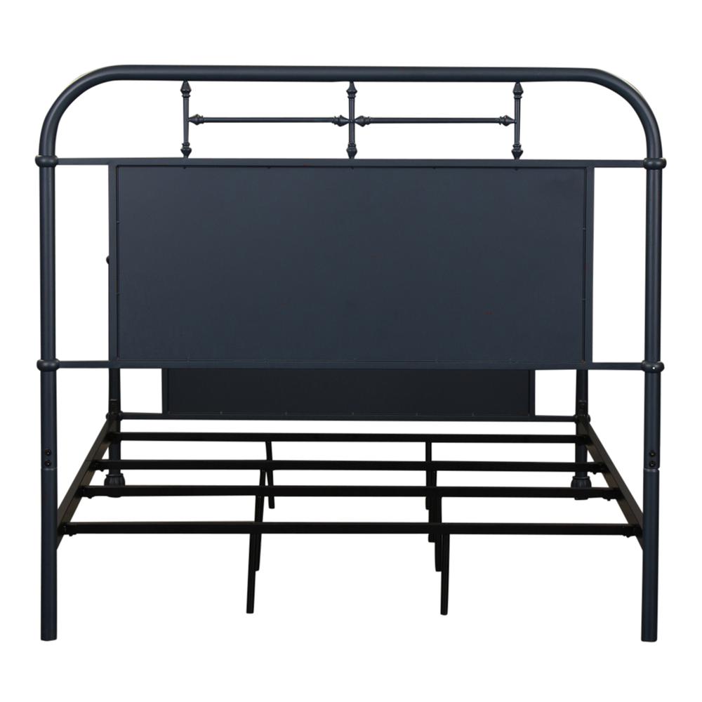 Vintage Series Full Metal Headboard - Navy in Distressed Metal