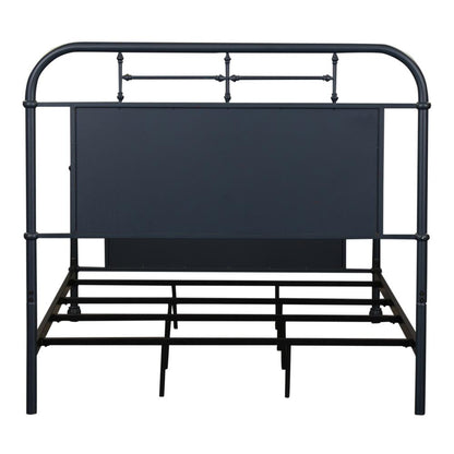 Vintage Series Full Metal Headboard - Navy in Distressed Metal