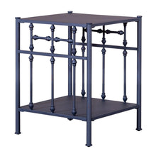 Vintage Series Open Night Stand - Navy in Distressed Metal