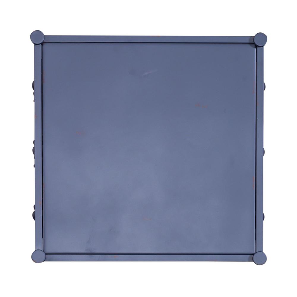 Vintage Series Open Night Stand - Navy in Distressed Metal