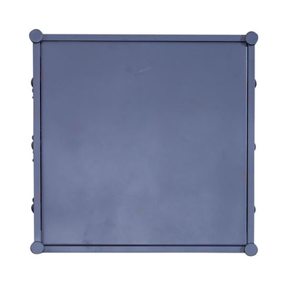 Vintage Series Open Night Stand - Navy in Distressed Metal