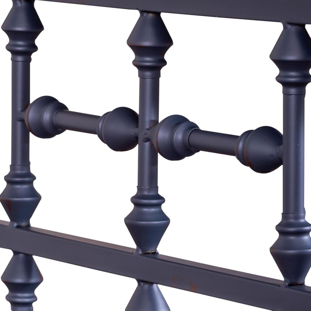 Vintage Series Open Night Stand - Navy in Distressed Metal