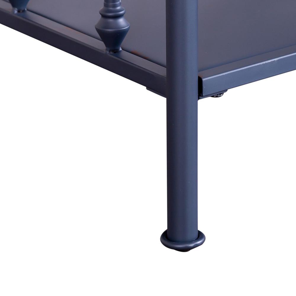Vintage Series Open Night Stand - Navy in Distressed Metal